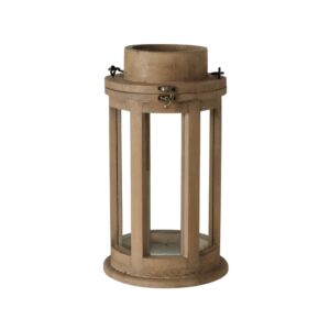 Lanterne à bougie en bois pour l’extérieur – 34cm