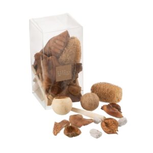 Boîte de décorations en bois et rotin – Pure nature