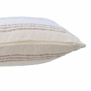 Coussin déco pour canapé en coton beige – 50×50
