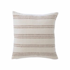 Coussin déco pour canapé en coton beige – 50×50