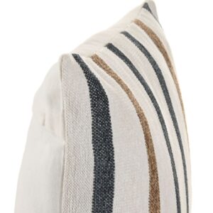 Coussin déco pour canapé en coton rayé – 50×50