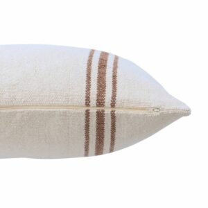 Coussin déco pour canapé en coton beige – 50×50